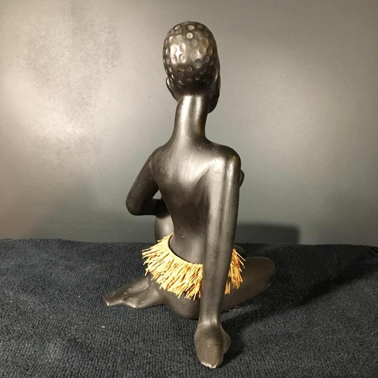 Anzengruber Keramik Sculpture Naked African Watusi Woman Tamtam