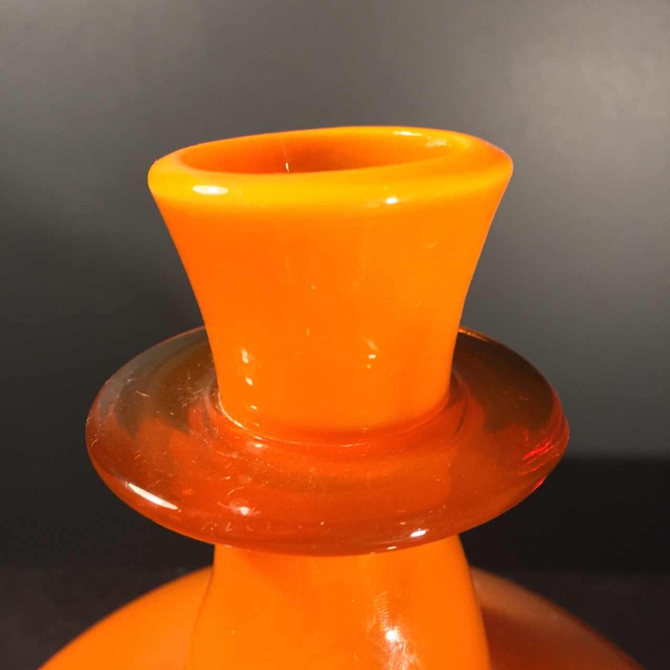 Sold at Auction: Sea Glasbruk Kosta Sweden Vase, Orange