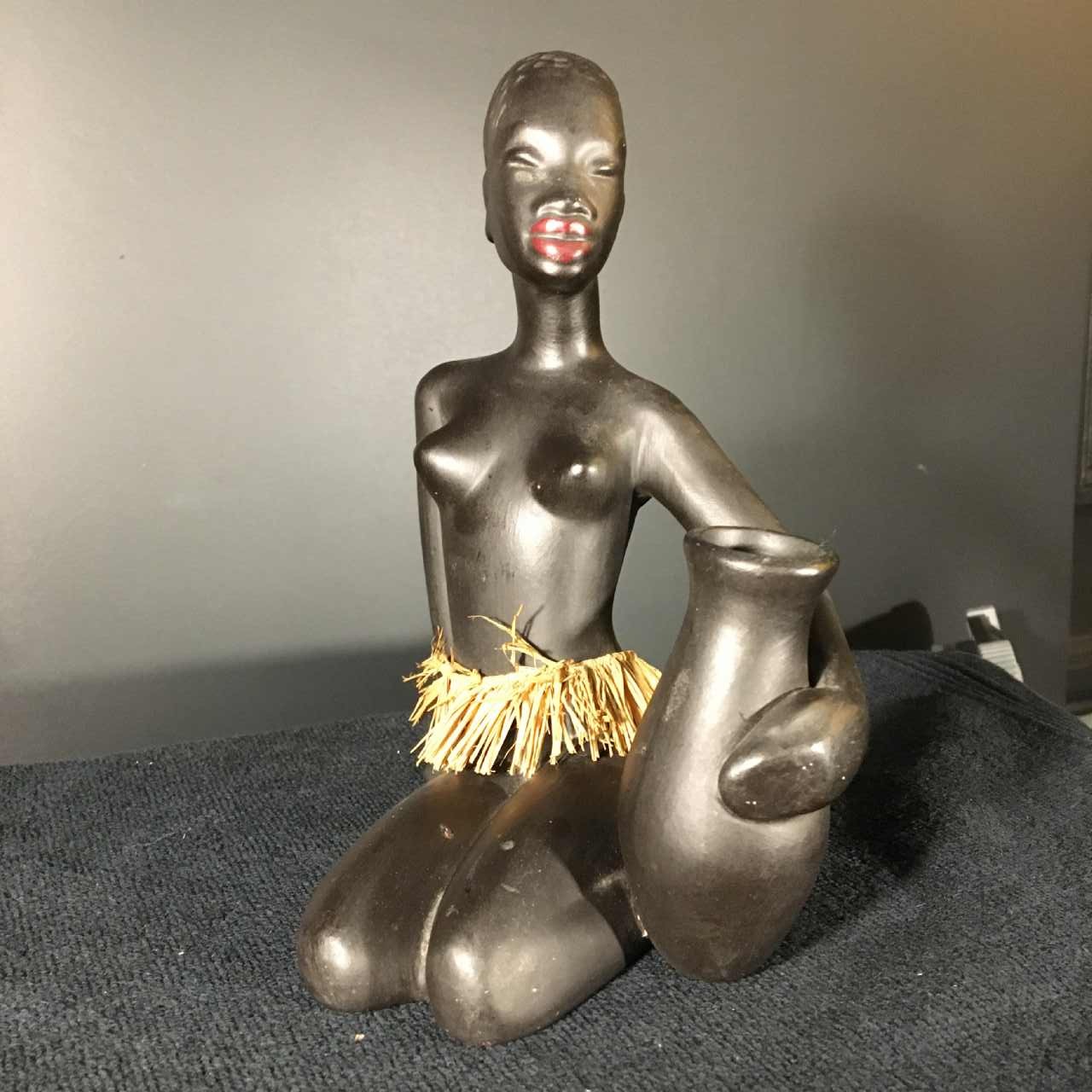 Anzengruber Keramik Sculpture Naked African Watusi Woman Tamtam Ceramic Pi